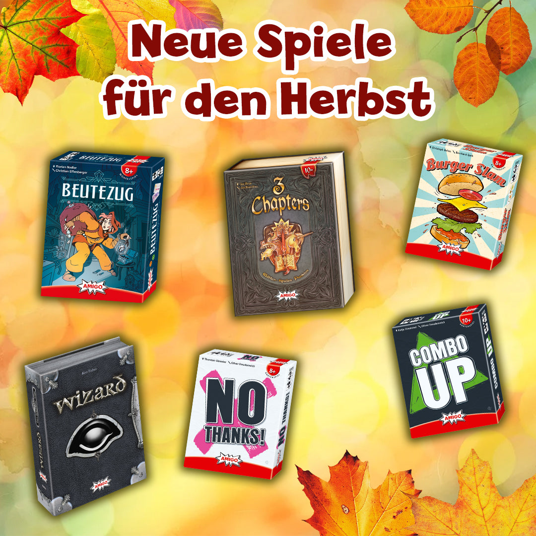 Der ersten Gesellschaftsspiele sind da! Herbstneuheiten von Amigo!