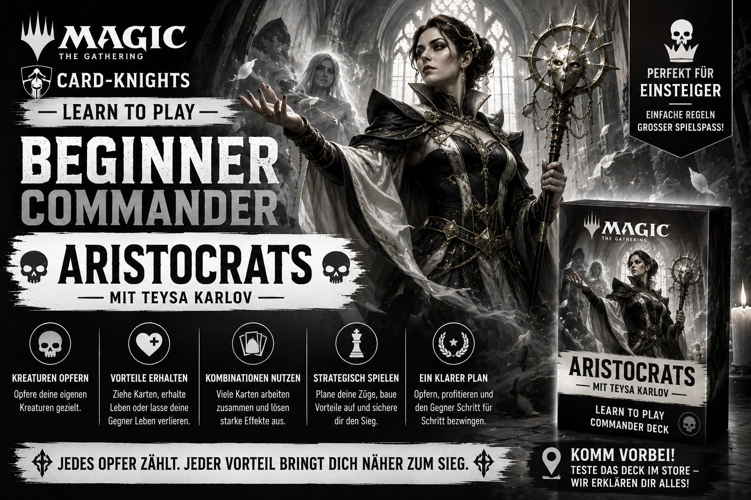 ☠️ Magic: The Gathering – Card-Knights Learn to Play Beginner Commander – Aristocrats