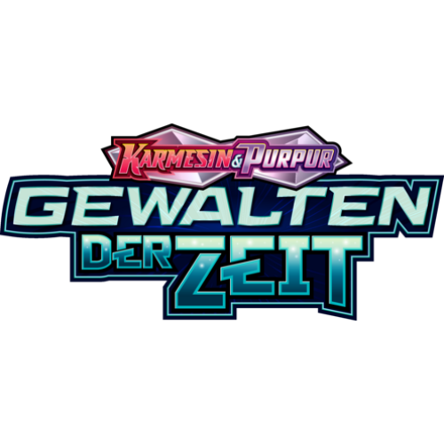 Verpackung der Pokémon-Erweiterung Gewalten der Zeit. Abgebildet sind zeitreisende Legendäre Pokémon in dynamischer Pose vor einem Zeitportal mit energetischem Hintergrund.