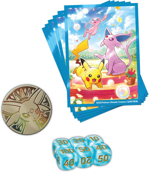 Pokémon Karmesin & Purpur 30 Jahre Ultra-Premium-Kollektion Tag in deutscher Sprache mit Pikachu-ex, Psiana-ex, 30 Boosterpacks, Spielunterlage, Kartenhüllen und exklusivem Booster der Klassischen Sammlung