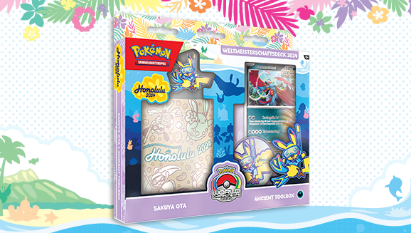 Pokémon TCG Weltmeisterschaftsdeck 2024 – Ancient Toolbox mit Roaring Moon, silbernen Kartenrändern und Spielerunterschrift