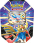 Pokémon Tin 122 mit Zacian-Promokarte und mehreren Boostern, verpackt in einer hochwertigen Metalldose mit dynamischem Zacian-Artwork.