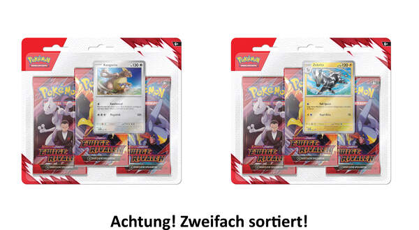 Pokémon Drei-Boosterpack-Blister Karmesin & Purpur - Ewige Rivalen