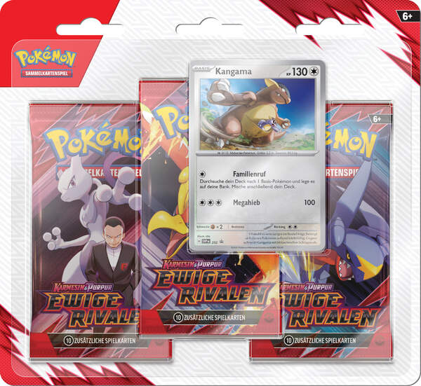 Pokémon Drei-Boosterpack-Blister Karmesin & Purpur - Ewige Rivalen