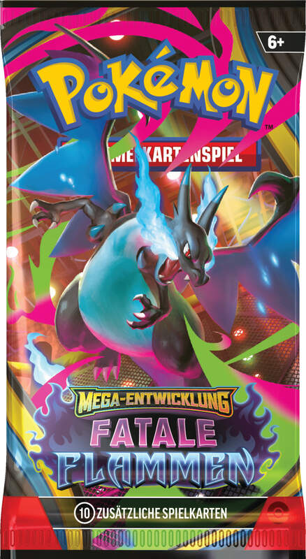 Pokémon TCG Boosterpack Fatale Flammen ME02 mit Mega-Glurak X-ex Artwork