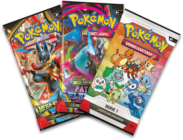 Pokémon Erste-Partner-Kollektion Serie 1 mit Promokarten, Boostern und Stickerbogen | Boosterauswahl