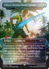 Detailansicht einer Foil-Karte mit Final Fantasy-Waffe im MTG-Stil