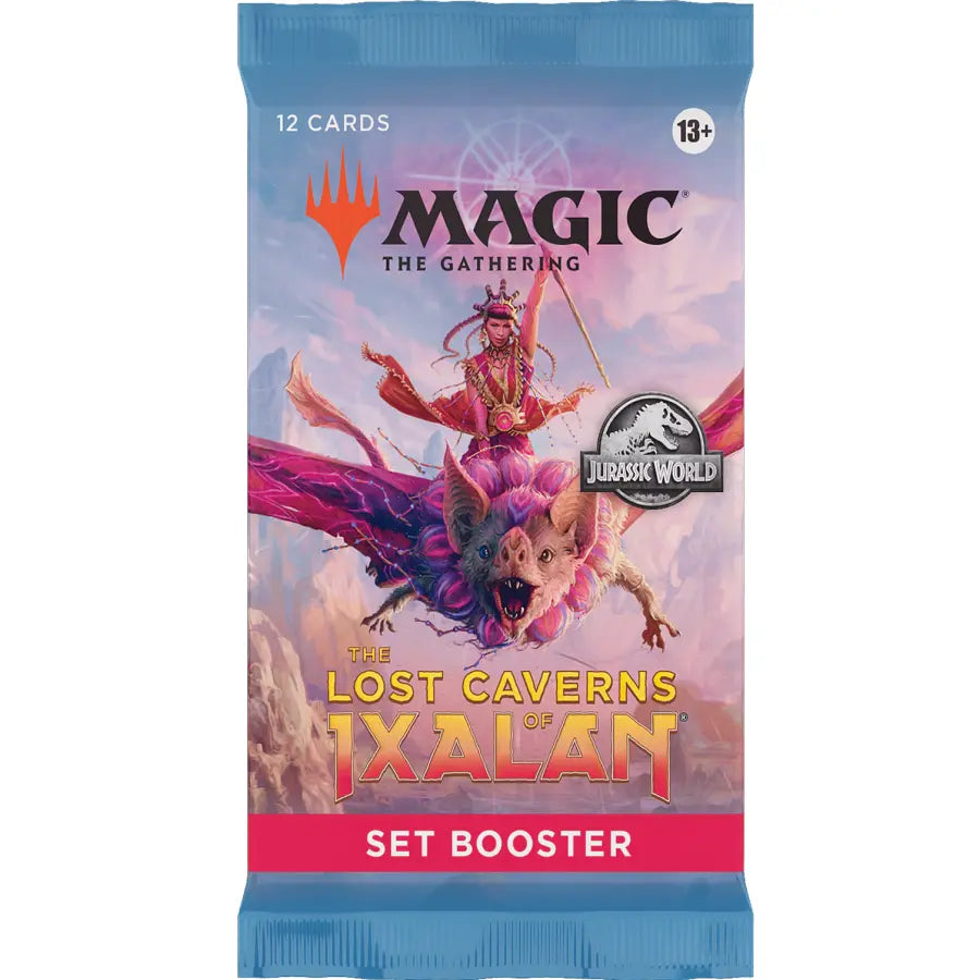 Magic: The Gathering – The Lost Caverns of Ixalan Set Booster (englisch), Boosterpack mit farbenfrohem Ixalan-Artwork, enthält 12 MTG-Karten inklusive Foil und Rare.