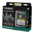 Magic: The Gathering Commander Deck Food and Fellowship aus Herr der Ringe: Geschichten aus Mittelerde, zeigt das spielfertige 100-Karten-Deck mit Frodo, Sam und weiteren Charakteren der Gemeinschaft des Rings