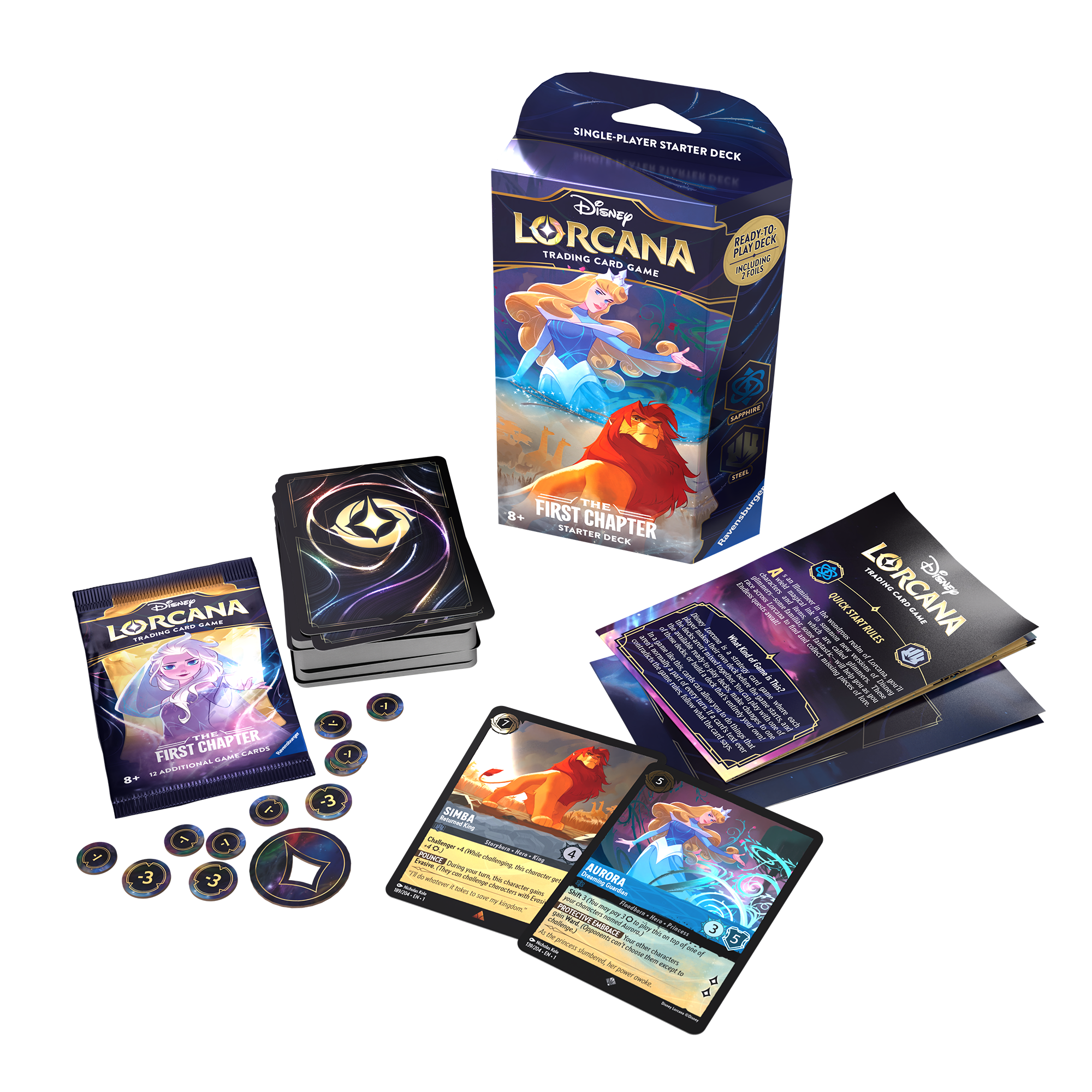 Disney Lorcana: Das Erste Kapitel - Starter Deck Stahl & Saphir (ENG) FIRST PRINT