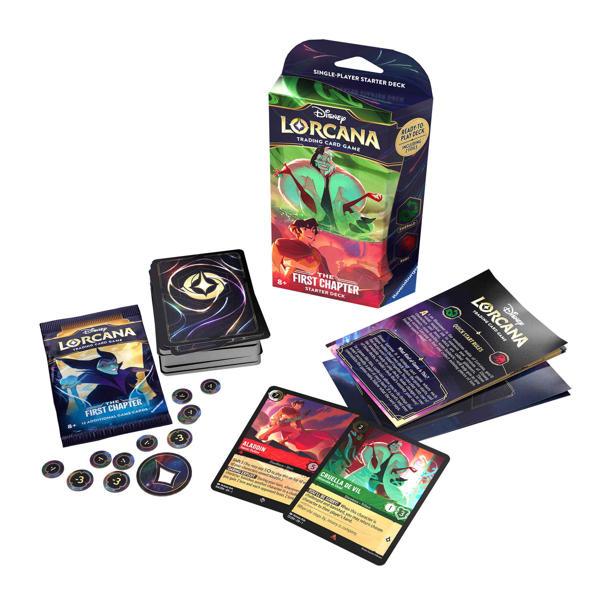 Disney Lorcana: Das Erste Kapitel - Starter Deck Smaragd & Rubin (ENG) FIRST PRINT