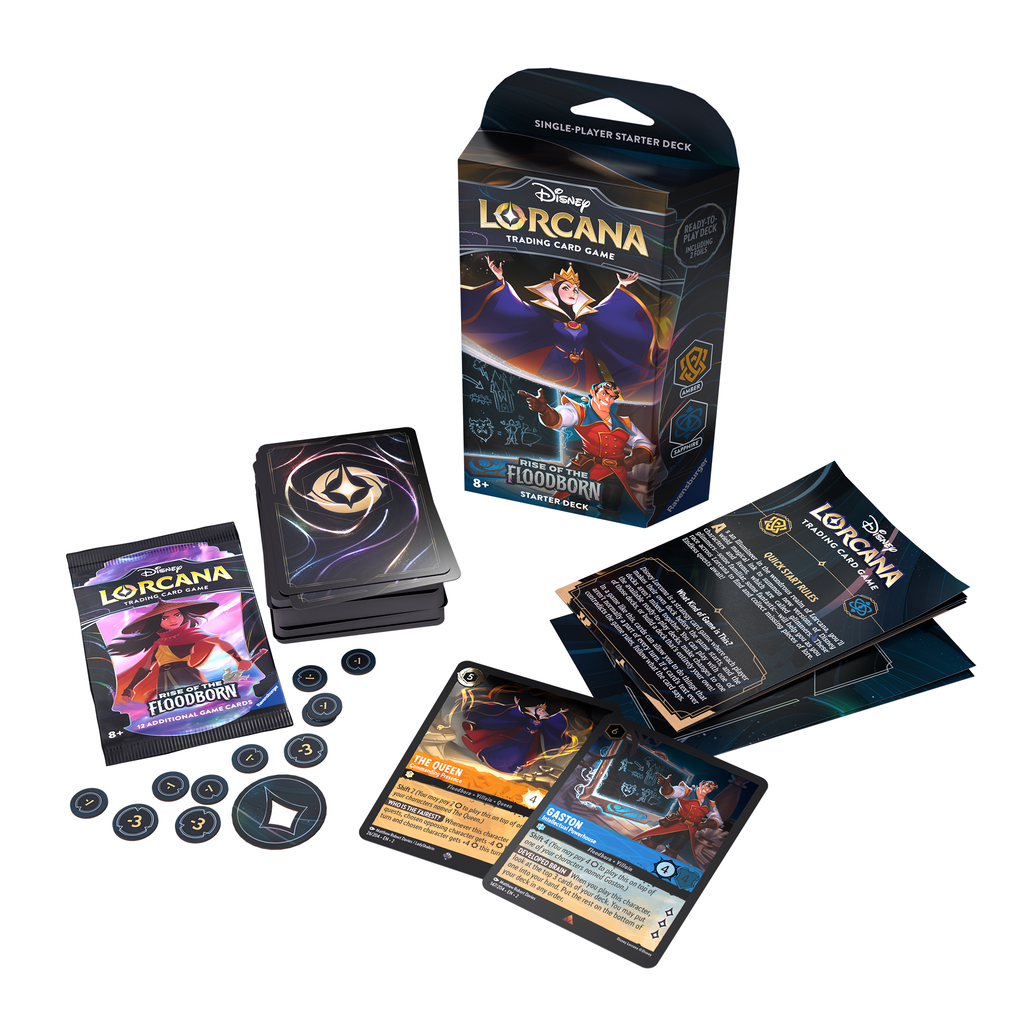 Disney Lorcana: Aufstieg der Flutgestalten - Starter Deck Bernstein & Saphir (ENG)
