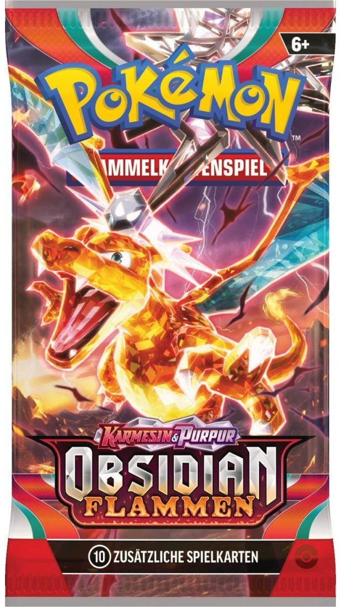 Pokémon KP03 Obsidianflammen Boosterpack mit Terakristall Glurak-ex