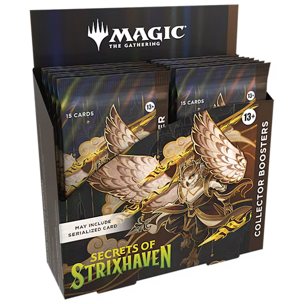 „Magic the Gathering Secrets of Strixhaven Collector Booster Display Box“

„MTG Strixhaven Sammler Booster Display Inhalt 12 Booster“

„Magic Strixhaven Collector Display Premium Karten“