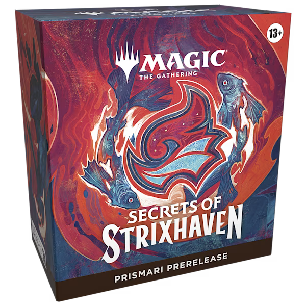 „Magic the Gathering Secrets of Strixhaven Prerelease Pack Box“

„MTG Strixhaven Prerelease Kit Inhalt Booster und Spindown Würfel“

„Magic Strixhaven Prerelease Promokarte und Booster“