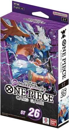 One Piece Starter Deck ST-26 Monkey D. Luffy (Purple/Black) mit 51 Karten, DON!!-Set, OP-11 Booster und Unterlage – strategischer Spielstil mit DON!!-Kontrolle.