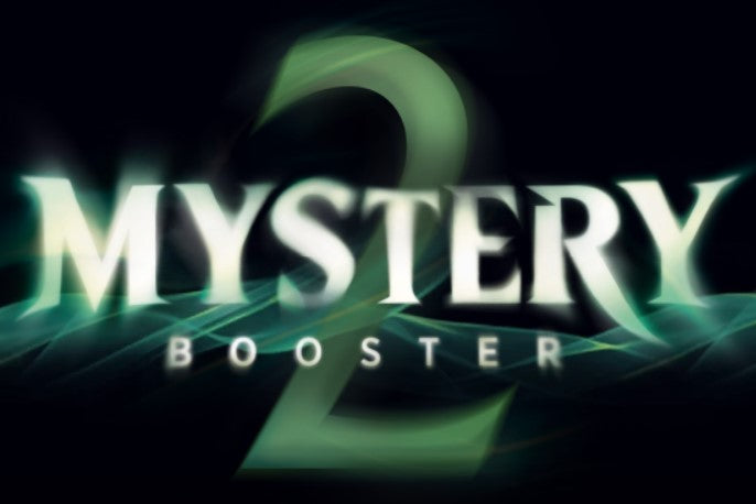 Boosterpack von Magic: The Gathering – Mystery Booster 2 mit verschiedenen Rahmentypen (Future Sight, White-Border) und Playtest-Karten als Aufmacher