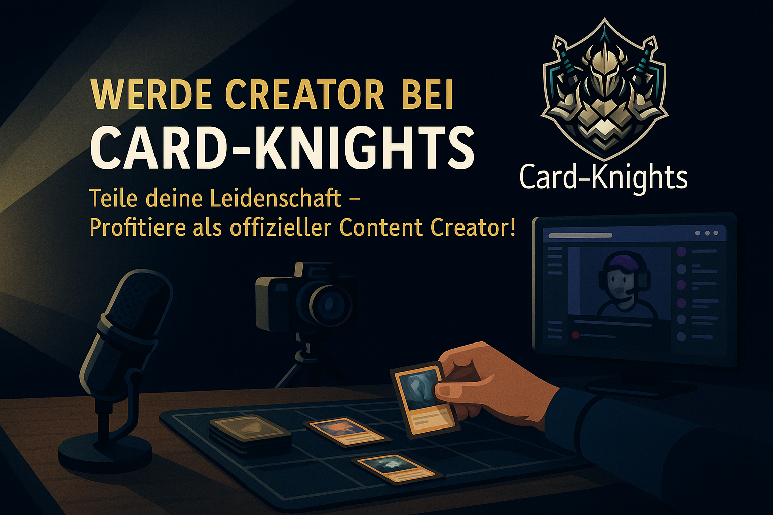 Aufruf nach Content Creatoren Bild zegt Streamsetting, Logo und Schriftzug