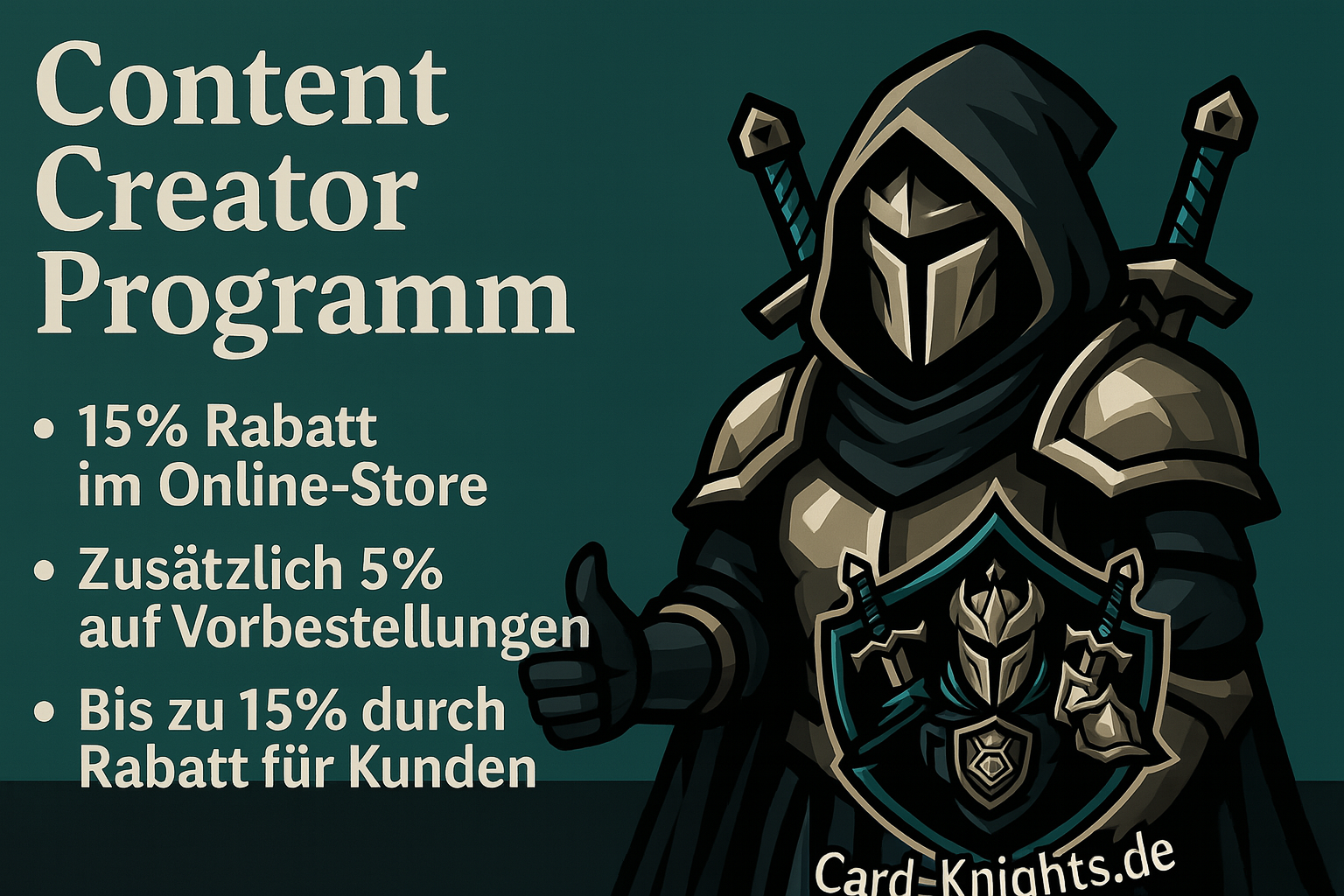Ritter auf Logo, Übersicht über die Rabattstufen.