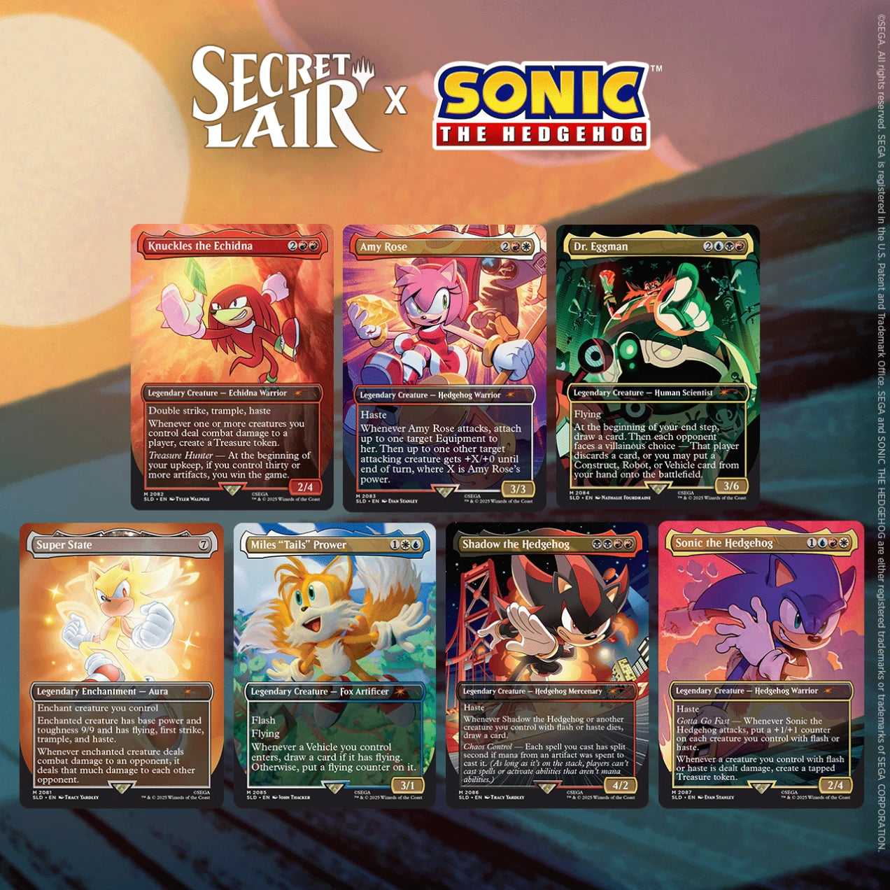 Secret Lair x Sonic: Friends & Foes – Non-Foil Edition (Foil-EN) mit 7 exklusiven Sonic-Karten