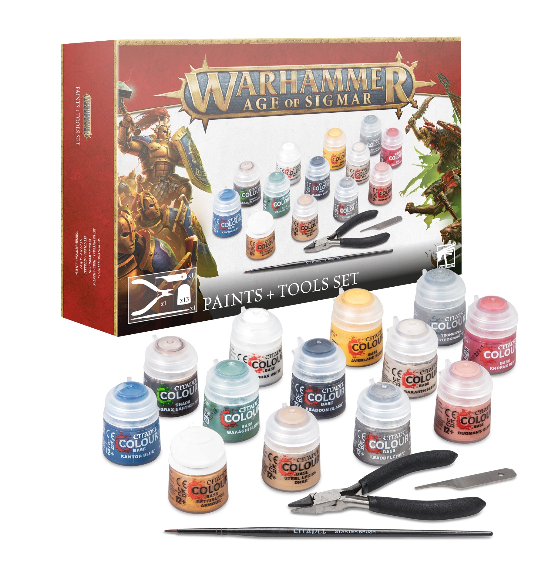 AGE OF SIGMAR: Farben und Zubehör Set "Paints + Tools"