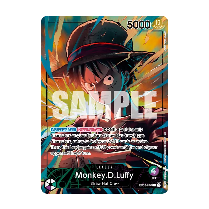 One Piece Card Game Official Playmat Limited Edition Vol. 5 mit exklusiver Monkey D. Luffy Illustration sowie einer limitierten Monkey D. Luffy Promokarte für Sammler und Spieler