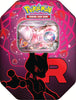 Pokémon Tin mit Team Rockets Mewtu-ex Promokarte und vier Boosterpacks