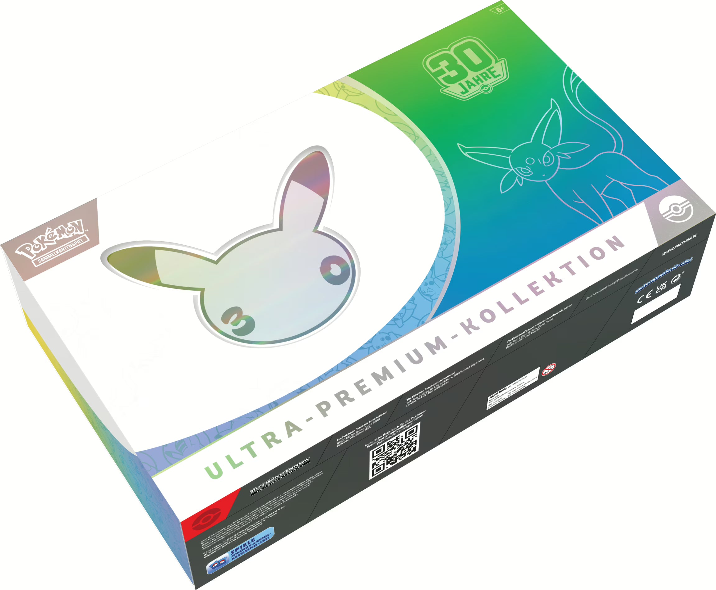 Pokémon Karmesin & Purpur 30 Jahre Ultra-Premium-Kollektion Tag in deutscher Sprache mit Pikachu-ex, Psiana-ex, 30 Boosterpacks, Spielunterlage, Kartenhüllen und exklusivem Booster der Klassischen Sammlung