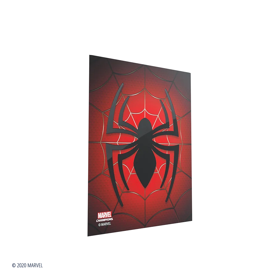 Marvel Champions Art Sleeves – Spider-Man: Verpackung mit 50 vollfarbig bedruckten Kartenschutzhüllen im Spider-Man-Design, inklusive einer zusätzlichen Heldenhülle. Einzelhülle
