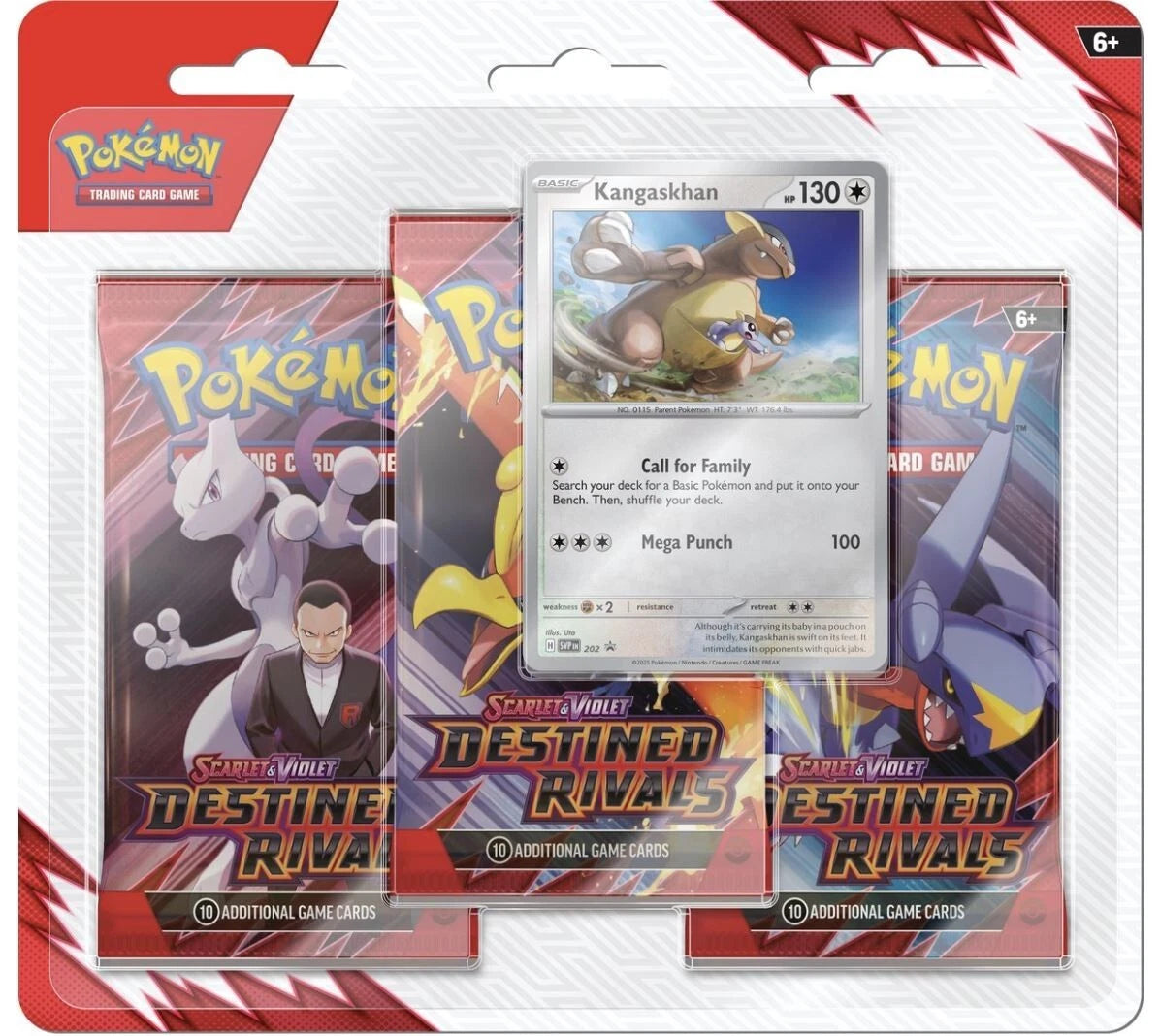 Pokémon TCG 3-Pack Blister – Destined Rivals SV10 mit Promo & Münze (englisch)